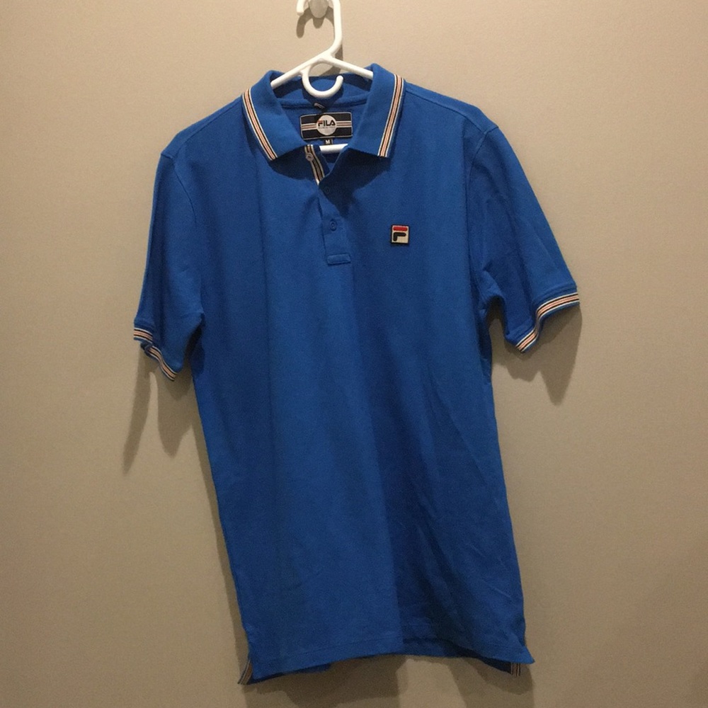 Fila men’s polo bright blue sz medium